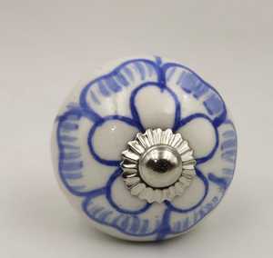 Boutons de porte en céramique blanc bleu marine Poignée de garde-robe simple en alliage foncé pour tiroir de cuisine de chambre à coucher-pour usage scolaire en entrepôt extérieur - Product Image 5
