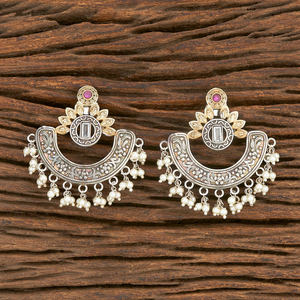 Boucles d'oreilles eid, livraison gratuite, deux tons plaquée, style occidental, 103082 - Product Image 1
