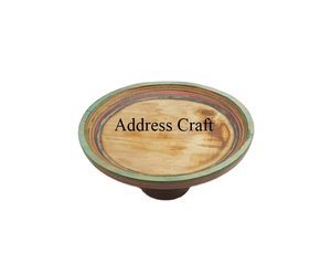 Hot Selling Multi Color Wood Cake Platter Metal Base Christmas Gift Cake Platter Display <b>Stand</b> For Cake Pastry At Best Price - Product Image 1