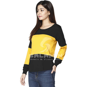 <b>High</b> Quality Long Sleeve <b>T</b> <b>Shirt</b> 100% Cotton Basic Plain Blank <b>T</b> <b>Shirt</b> Custom Logo Printing Round O-<b>neck</b> <b>T</b> <b>Shirts</b> for Women's - Product Image 3