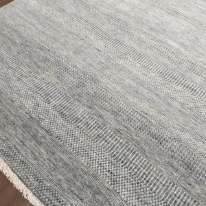 Tapis réversible en laine texturé noué à la main de qualité supérieure avec caractéristiques double face - Product Image 1