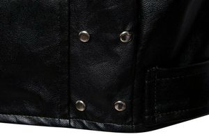 Veste de motard en cuir véritable de mouton, noir, avec fermeture à glissière, disponible en toutes les couleurs, faite au Pakistan - Product Image 3