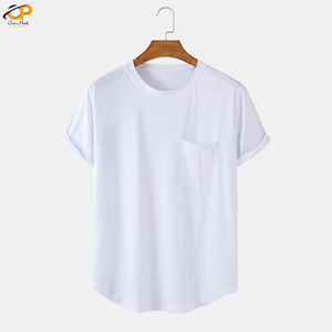 2022 venta al por mayor de camisetas impresas personalizadas para hombres poliéster/algodón ecológico transpirable de alta calidad OEM impresión personalizada barata - Product Image 3