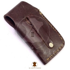 Funda de cuero OEM hecha a mano de grano rico a precio barato para cuchillos de hoja plegable - Product Image 2