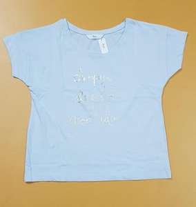 Camiseta de Cuello Redondo de Algodón Tejido de Alta Calidad para Mujer, Manga Corta, Informal, Verano, Teñida, Talla XL, Transpirable, con Etiquetas de Marca - Product Image 4