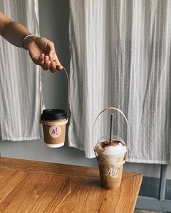 Minimalist Handmade Recyclable Craft Paper Coffee <b>Cup</b> with Handle for Afternoon Tea Eco Friendly Reusable Design - Product Image 1