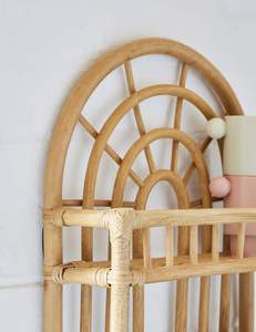 Étagère murale en rotin arc-en-ciel SISU, étagère en rotin naturel en gros pour la décoration de la maison et de la chambre d'enfant / RFK-028 / Marque SISU - Product Image 3