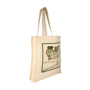 Sac fourre-tout carré écologique avec logo personnalisé, en toile laminée imperméable, sac de shopping en coton, poignée colorée imprimée à l'écran, lettre - Product Image 5