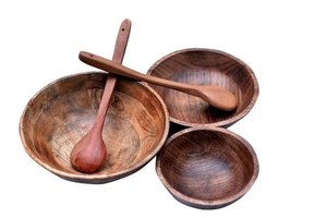 Servidores de ensalada de madera de Mango, para servicio de frutas y ensaladas - Product Image 6