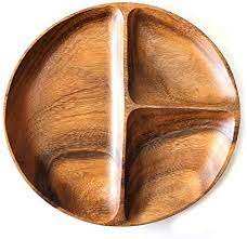 Décoration assiette alimentaire collation dessert assiette en bois ensemble en gros acacia assiette ronde utilisation mariage - Product Image 4