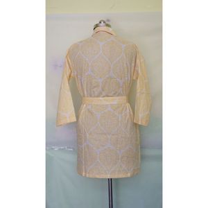 Robe longue en coton indien fait à la main avec imprimé floral Veste kimono courte pour femme pour le printemps/été pour une tenue de salon ou une robe de nuit - Product Image 6