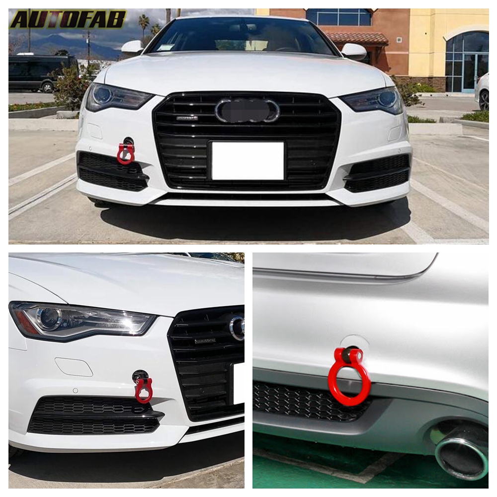 Gancio di traino per paraurti anteriore MASO anteriore in alluminio triangolare gancio di traino (rosso), compatibile con Scion FR-S BRZ Impreza WRX Sti Compatibile con T-0y0-ta 86