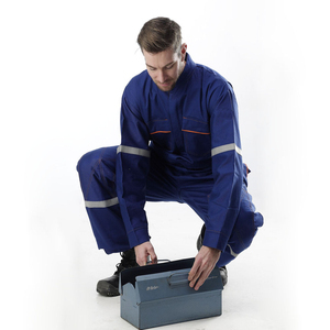 Xây Dựng Đầy Đủ Cơ Thể Làm Việc Coverall Polyester An Toàn Đồng Phục Với Huỳnh Quang Tính Năng Cho Kho Quần Áo - Product Image 4