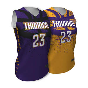 Uniformes de baloncesto de jersey de doble cara para mujer, transpirables, de secado rápido, personalizados, al por mayor, de calidad OEM. - Product Image 1