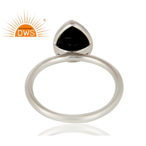 Black Onyx Gemstone Bezel <b>Set</b> Stackable <b>Ring</b> Jewelry Manufacturer Handmade Solid 925 <b>Sterling</b> <b>Silver</b> Jewelry Wholesaler - Product Image 3