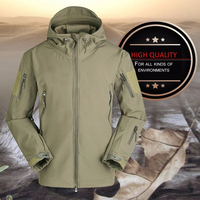 Veste tactique d'extérieur en peau de requin pour homme, imperméable, coupe-vent, manteau de chasse, vêtements de Camouflage