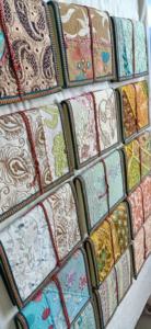 Carnets personnalisés en soie de sari recyclée brodée, format A5, reliure thermique et agrafée, écologiques, pour cadeaux - Product Image 2