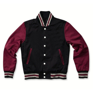 Veste universitaire en laine pour homme avec logo personnalisé OEM, broderie chenille, col montant, réversible, style Letterman d'été - Product Image 3