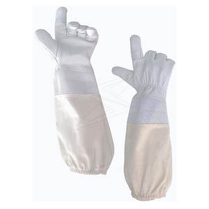 ถุงมือป้องกันการเลี้ยงผึ้งถุงมือผ้าฝ้ายและไนลอนหนังปรับแต่งได้สวมใส่สบายเพื่อความปลอดภัยในการใช้งาน2021 - Product Image 2