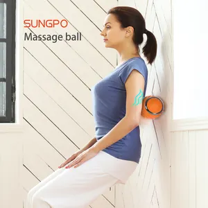 10cm elektrische silikon beheizte plyopic erdnuss fitness massager yoga vibrierende massage ball