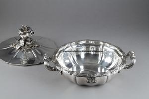 Nouveau Design Bon plat utilisation pour la vaisselle de service d'hôtel couleur argent Design antique métal laiton plat de service et bol de service - Product Image 6