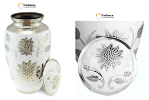 โกศใส่เถ้ากระดูกทองเหลืองแข็งสำหรับผู้ใหญ่โกศโลหะคลาสสิกสำหรับงานศพของตกแต่งงานศพ - Product Image 4