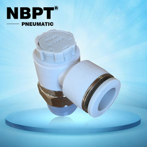 Régulateur de contrôle de débit à bouton de verrouillage One Touch Push to Connect ZSC Pneumatic Fittings by NBPT - Product Image 4