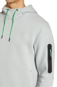 Sweat à capuche homme en polyester/coton, coupe oversize, broderie personnalisée, technique de gonflage en molleton, poche 3D, uni, hiver - Product Image 5