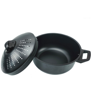 Jeux de casseroles anti adhésifs en acier au carbone, casseroles de cuisine <span class=keywords><strong>avec</strong></span> <span class=keywords><strong>couvercle</strong></span> <span class=keywords><strong>passoire</strong></span>, antiadhésives - Product Image 4