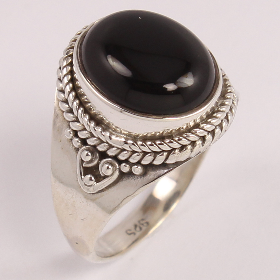 Indian Black Onyx Rings Wholesale Jewelry Suppliers