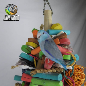 Ensemble de jouets pour oiseaux naturels à prix de gros Jouets en bois à mâcher interactifs durables originaire d'Indonésie - Product Image 5