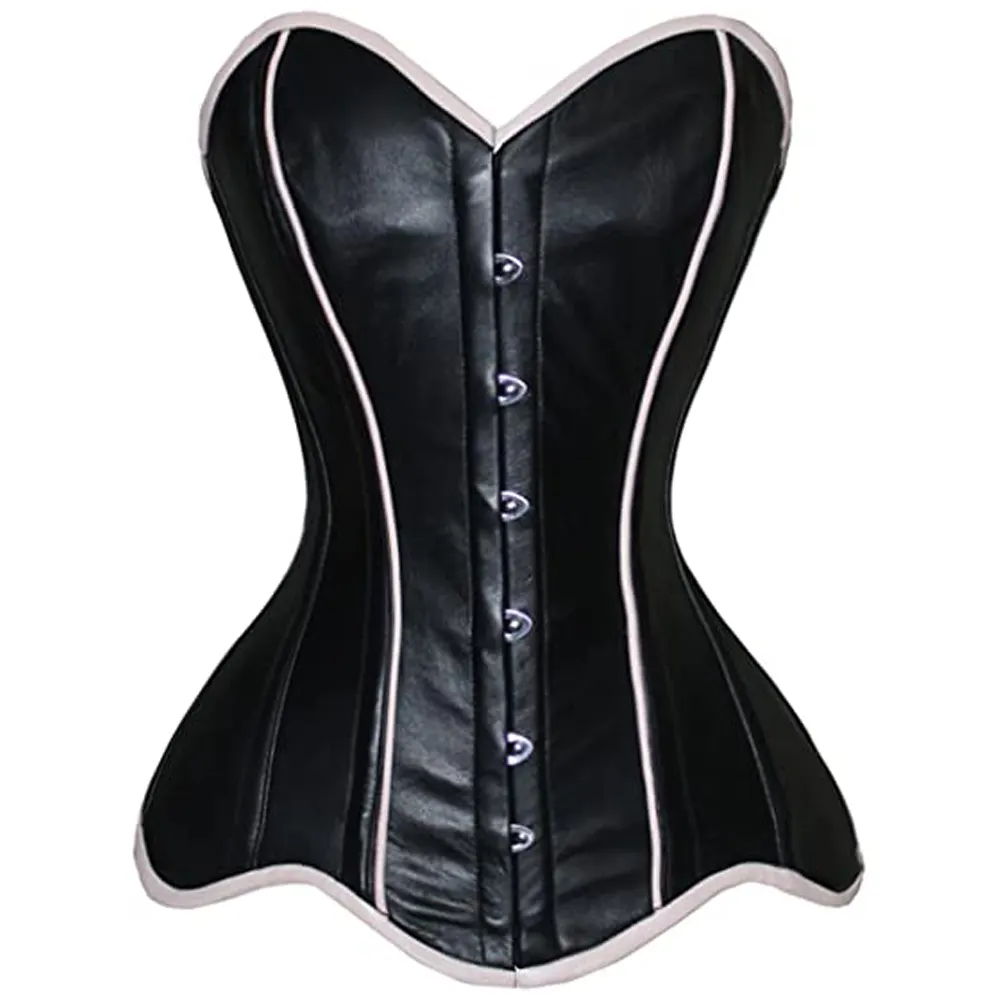 Unique Quality Genuine Leather Heavy Duty Women's Waist Training Corset Steel Boned Corset Steel Boned Leather Corset