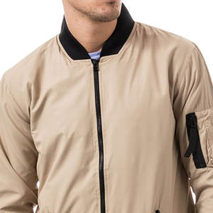 แจ็กเก็ตบอมเบอร์สำหรับผู้ชายผ้าไนลอนผ้าฝ้ายกันลมมีซิปปิดสำหรับฤดูหนาวออกแบบได้ตามต้องการ - Product Image 6