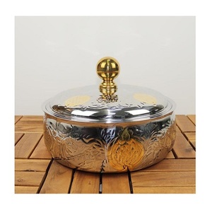 Latest Design Round Shape Serving Food Hot <b>Pot</b> Silver Color Stainless Steel Casserole Dish Hot <b>Pot</b> For Restaurant Use - Product Image 2