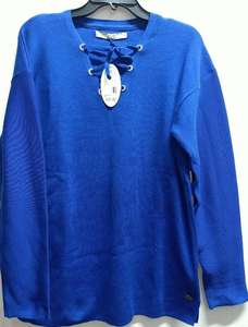 Premium Quality 100% Cotton Women's Sexy <b>V</b> <b>Neck</b> Pullover Tops <b>Long</b> Sleeve Loose Casual <b>Jumpers</b> for Autumn Bangladesh Sweaters - Product Image 2