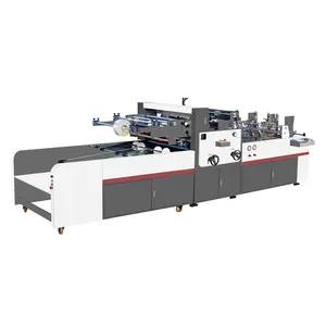 LKS800C Automatische Kraft Gift Papieren Verpakking Venster Patchen Making Machine Met Roterende Plastic Film Cut