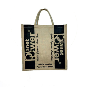 Sacs fourre-tout en jute écologiques avec logo personnalisé, poignée en corde de coton, impression sérigraphique, haute qualité, utilisation pour les fêtes, rangement, fermeture à glissière - Product Image 6
