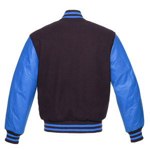 Vente en gros OEM vestes de baseball pour hommes Varsity Purple nouveau design Letterman hiver respirant laine col à capuche taille personnalisée toile - Product Image 4