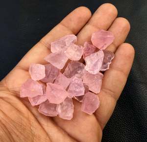 Bénédiction Way perles 10 pièces naturel brut non traité Rose Quartz pierre précieuse Rose cristaux vente en gros - Product Image 5