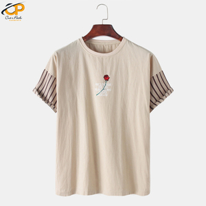 Camiseta deportiva de poliéster y algodón para hombre, camiseta de secado rápido para gimnasio, Fitness, talla grande, de la mejor calidad, venta al por mayor, 2022 - Product Image 2