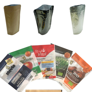 Bolsas de café con válvula, bolsita de café reciclable con válvula de cremallera, papel de aluminio de grado alimenticio - Product Image 1