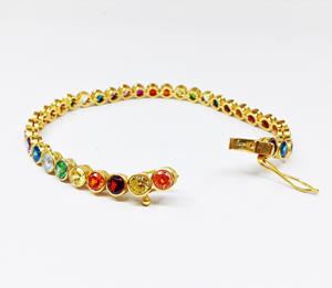 Bracelets simples et tendance pour femmes, en argent Sterling 925, pierres précieuses rugueuses, unisexe, vente en gros, vêtements quotidiens, uniques et tendance - Product Image 2