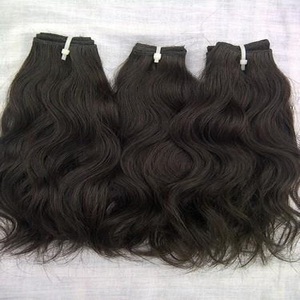 Extensions de Cheveux Humains Vierges Ondulés Bouclés Naturels Véritables Paquets de Cheveux Alignés par Cuticule Brut Non Transformés Fournisseur en Gros Inde - Product Image 2