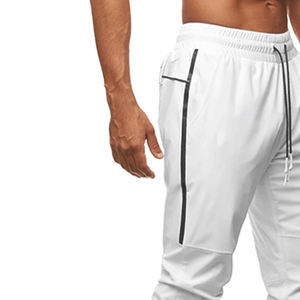 Algodón Mens Jogger Track Sweat Pants Nueva llegada Cremallera Moda Hombres Negro Casual Personalizado Inteligente OEM Personalizado Primavera Anti encogimiento - Product Image 6