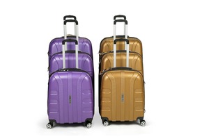 <b>3</b> Pieces High Quality ABS Candy Pattern Injection Frame Shape Fashion Travel Trolley Airplane Luggage <b>Suitcase</b> <b>Set</b> - Product Image 3