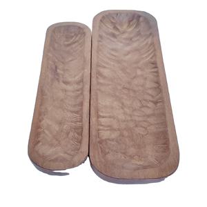 ชามเสิร์ฟแป้งไม้ธรรมชาติแบบ100% เครื่องครัวขัดเงาเป็นมิตรกับสิ่งแวดล้อมสำหรับบ้านขายดีขายส่ง - Product Image 1