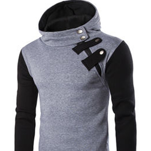 Style de mode masculine, sweat à capuche en coton molletonné à col long pour vêtements masculins - Product Image 4