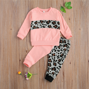 Nouvelle Collection : Ensembles de Vêtements pour Garçons Adultes 4 ans - Survêtements Hiver 2021 avec Hauts et Pantalons Imprimés Léopard Patchwork - Product Image 1