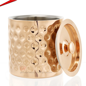 Top Quality Round <b>Copper</b> Finished Ice Bucket Beverage Cooler with <b>Handles</b> - Product Image 4
