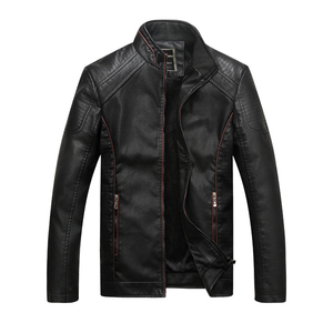Blouson en cuir véritable pour homme de haute qualité, nouveau design respirant, avec logo frontal, prix bas, couleur unie personnalisable - Product Image 6